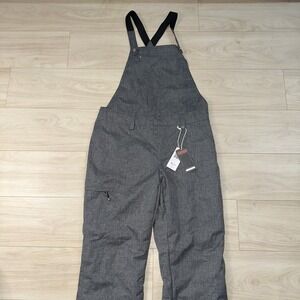 Obermeyer Women's Malta Bib Overalls Charcoal Womens Size 12 Ski Winter Outdoor
